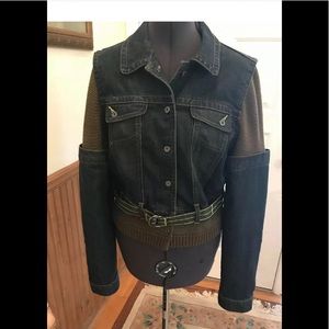 🦅 OAKLEY WOMENS DENIM Jacket‎ M EMBROIDERED EAGLE